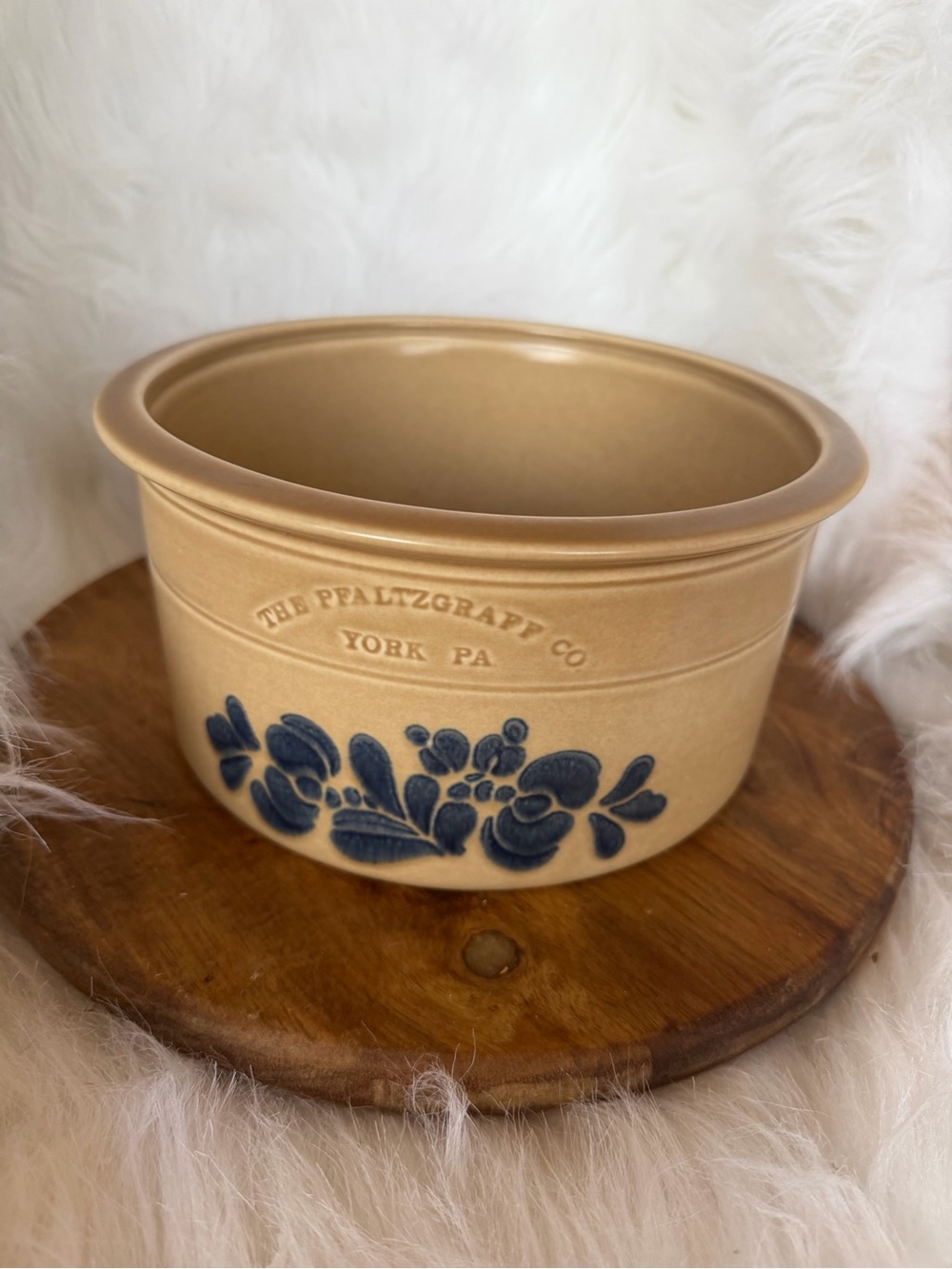 Pfaltzgraff Tan Stoneware Piece with Embossed Mark
